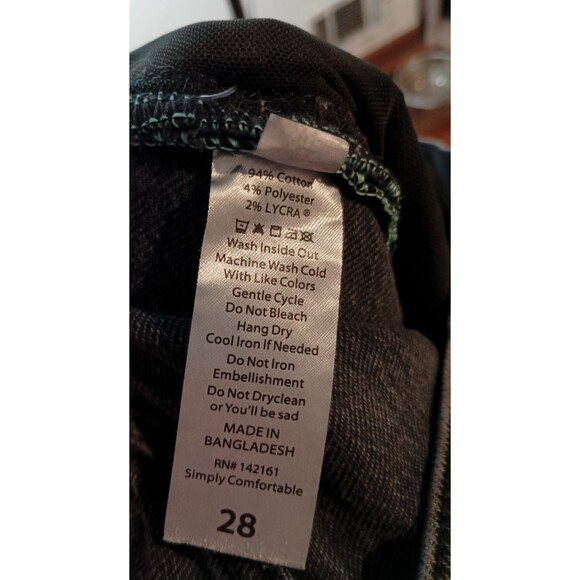 Lularoe Women’s Black Flare High Waisted Tummy Control Jeans Size 28 - Picture 6 of 6